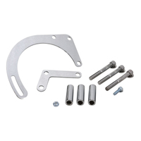 Proflow Alternator Bracket Kit For Chevrolet Small Block Low Mount Short Water Pump Steel Chrome