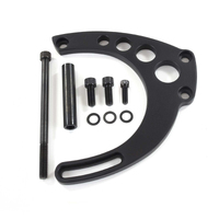Proflow For Chevrolet BB Long Pump Mid Mount Aluminum Alternator Bracket Kit Black