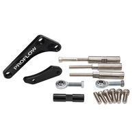 Proflow Alternator Bracket For Chevrolet Small Block Drivers Side Long Water Pump Low Mount Black Anodised