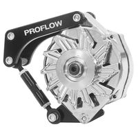 Proflow Alternator Bracket For Chevrolet Small Block Passenger Side Short Water Pump Low Mount Black Anodised