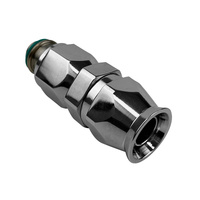 Proflow Hose End Air Conditioning 304 Stainless Straight Female O-Ring Pilot -06 Chrome
