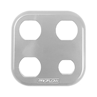 Proflow Bulkhead Aluminium Plates 4 Port Square Polished
