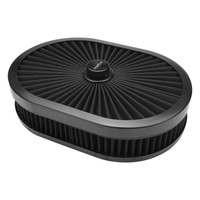 Proflow Air Filter Assembly Flow Top Oval Black 12in. x 9in. x 3in. Suit 5-1/8in. Flat Base