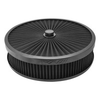 Proflow Air Filter Assembly For Holley EF Sniper Series Flow Top Round Black 14'' x 3" Suit 5-1/8in. Neck Recessed Base