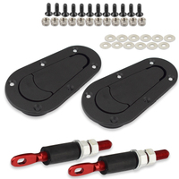 Proflow Bonnet Hood Pins Plush Flush Aluminium Pins Locking 4.961 in. Kit