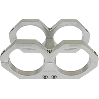 Proflow Fuel Pump Dual Mount Billet Aluminium 044 Bosch Bracket Silver