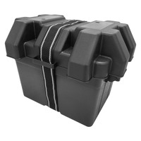 Proflow Universal Battery Box Plastic External Size 340L x 245W x 270H Suit Camping Boating Cars Regular Battery
