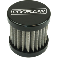 Proflow Oil Breather Filter Billet -12AN Valve Cover Black