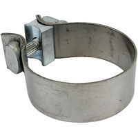 Proflow Exhaust Clamp Band Clamp 2.50 in. Diameter 430 Stainless Steel Natural Each