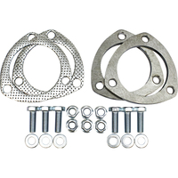 Proflow Collector Rings 3.00 in. 3-Bolt Flange Steel Natural Pair