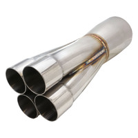 Proflow Exhaust Collector Merge 304 Stainless Steel Slip On 12in. x 1-7/8in. Primary To 3-1/2in.
