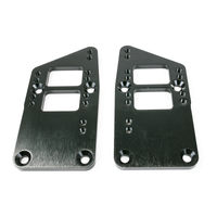 Proflow Engine Mounts Aluminium Motor Mount Plate Bolt-In LS Conversion Adjustable Black Powder coated Pair