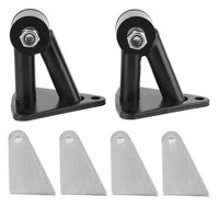 Proflow Engine Motor Mount Kit Weld in Chev V8 Black Universal Engine Swap Application Pair