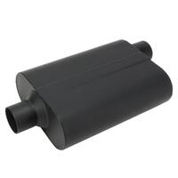 Proflow Muffler 2.50 in Black Compact Flow Chamber II Side Inlet To 2.5 in. Centre Outlet 9.75" x 13" x 4" body Each