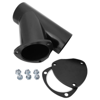 Proflow Exhaust Steel Cut Out Y Pipe 4.0in. Cap Gasket & Bolts 10in. overall length Each