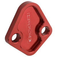 Proflow Fuel Pump Block-Off Plate Aluminium Red Anodised BB Chev For Ford Windsor Each
