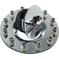 Proflow Fuel Cell Tank Cap Flush Mount 12 Bolt Polished Aluminium Cap w/Mount Kit (Series 1)