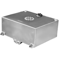 Proflow Fuel Cell Tank Sumped 20Gal (76L) Aluminium Natural 620 x 510 x 260mm With Sender Two -10 AN Female Outlets