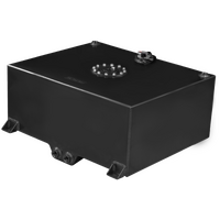 Proflow Fuel Cell Tank Sumped 20Gal (76L) Aluminium Black 620 x 510 x 260mm With Sender Two -10 AN Female Outlets