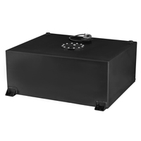 Proflow Fuel Cell Tank 15g 57L Aluminium Flat Bottom Black 510 x 4600 x 260mm With Sender Two -10 AN Female Outlets Each