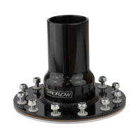 Proflow Fuel Filler Neck Aluminium Black Straight 2 in. Diameter 12-Bolt Flange Each