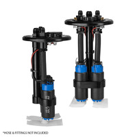 Proflow Dual Fuel Pump Carrier In-tank With 2x 340LPH Pumps Billet Aluminium Black