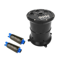 Proflow Surge Tank Kit With Dual Proflow 340 LPH Fuel Pumps EFI 2.5L Billet Aluminium Black Anodised