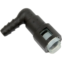 Proflow Fuel Line Connectors Nylon 5/16in. Female QR 90 Degree To 5/16in. (8mm) Barb Each