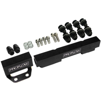 Proflow Fuel Rails Kit Billet Aluminium Black Anodised For Mazda Rotary Series 4&5