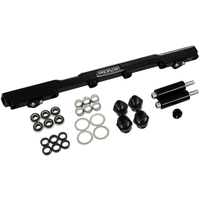 Proflow Fuel Rails Kit Billet Aluminium Anodised Black For Toyota 2JZ Turbo
