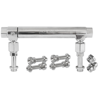Proflow Fuel Log Billet Aluminium Polished Adjustable -10 AN Inlet 7/8-20 in. Outlets Holley 4150 4500