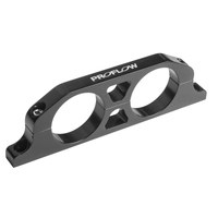Proflow Fuel Filter Brackets Dual 50mm hole Aluminium Black Anodised