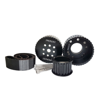 Proflow Gilmer Belt Drive Kit SB Chevrolet with Short Water Pump Billet Aluminium Black Anodised