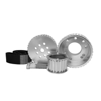 Proflow Gilmer Belt Drive Kit For SB Ford 302/351 Cleveland Billet Aluminium Silver Anodised