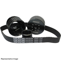 Proflow Gilmer Belt Drive Kit For SB Chrysler/Mopar 318/340/360 Billet Aluminium Black Anodised