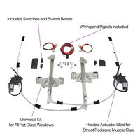 Proflow Universal Hot Rod Electric Power Window Conversion system Black Switch Project Car Kit