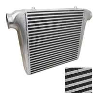 Proflow Intercooler Bar & Plate 450 x 300 x 100mm 3.0'' Outlets Aluminium Universal Natural
