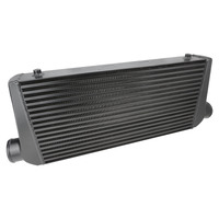 Proflow Intercooler Street Series Bar & Plate 600 x 300 x 76mm 3.0'' Outlets Aluminium Universal Black