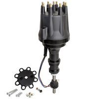 Proflow Distributor SB Ford 289-302 Windsor Pro Series Magnetic Pickup Mechanical Advance Black Cap Each