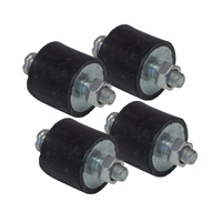 Proflow Anti-Vibration Mounts Rubber Black #10-32 Threads Set of 4