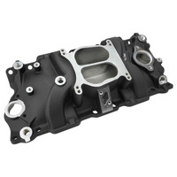 Proflow Intake Manifold AirDual Aluminium Black Square/Spread Bore For Chevrolet Small Block