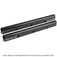 Proflow SuperMax Fuel Rail Kit Black Aluminium SB For Ford Fabricated Intake manifold # 64243