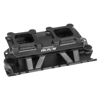 Proflow SuperMax Intake Manifold Tunnel Ram For SB Chevrolet Fabricated Black Dual Quad Carburetted