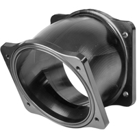 Proflow Throttle Body Adapter 25 Degree Angled For For Holden Commodore LS 102mm Bore Billet Aluminium Black