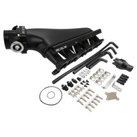 Proflow Intake Manifold Kit Fabricated Aluminium Black For Nissan RB26 Inlet Plenum 90mm Throttle Body Fuel Rail