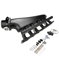 Proflow Intake Manifold Kit Fabricated Aluminium Black For Nissan Commodore RB30 Inlet Plenum 90mm Throttle Body Fuel Rail Kit