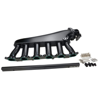 Proflow Intake Manifold Kit Fabricated Aluminium Black For Toyota 1FZ-FE Inlet Plenum 90mm Throttle Body Fuel Rail