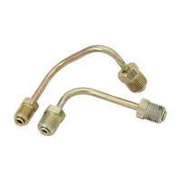 Proflow Brake Line Kit Master Cylinder to Proportioning Valve 1/2in. to 1/2in. - 7/16in. to 9/16in. Chrome Pair