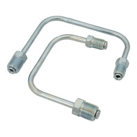 Proflow Brake Line Kit Master Cylinder to Proportioning Valve 1/2in. to 3/8in. - 7/16in. to 3/8in. Zinc Pair