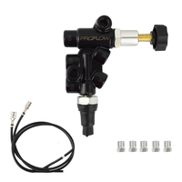 Proflow Brake Proportioning Valve Adjustable Knob Adjustment Two Inlets Three Outlets Aluminium Black